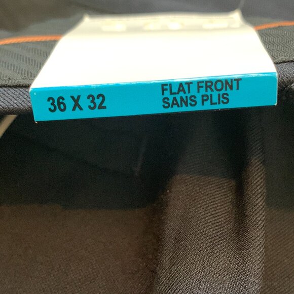 Haggar Dress Pants Mens Sz 36x32 Navy Marine Classic Fit Eco Stria Slacks NWT - Picture 8 of 8